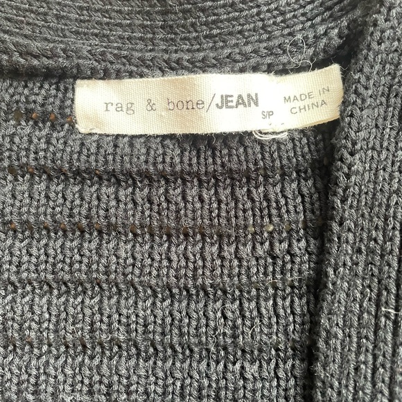 Rag & Bone Women’s Ribbed Black Cardigan Sweater Size Sm. - Picture 3 of 3